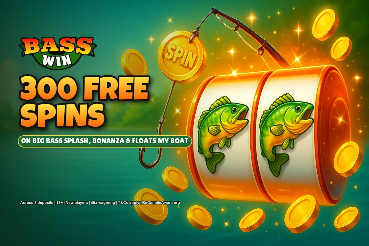Basswin 300 free spins on Big Bass Splash, Bonanza and Floats My Boat